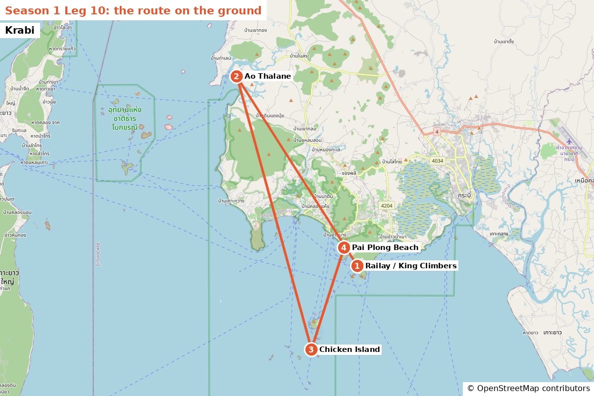 Leg 10 route map