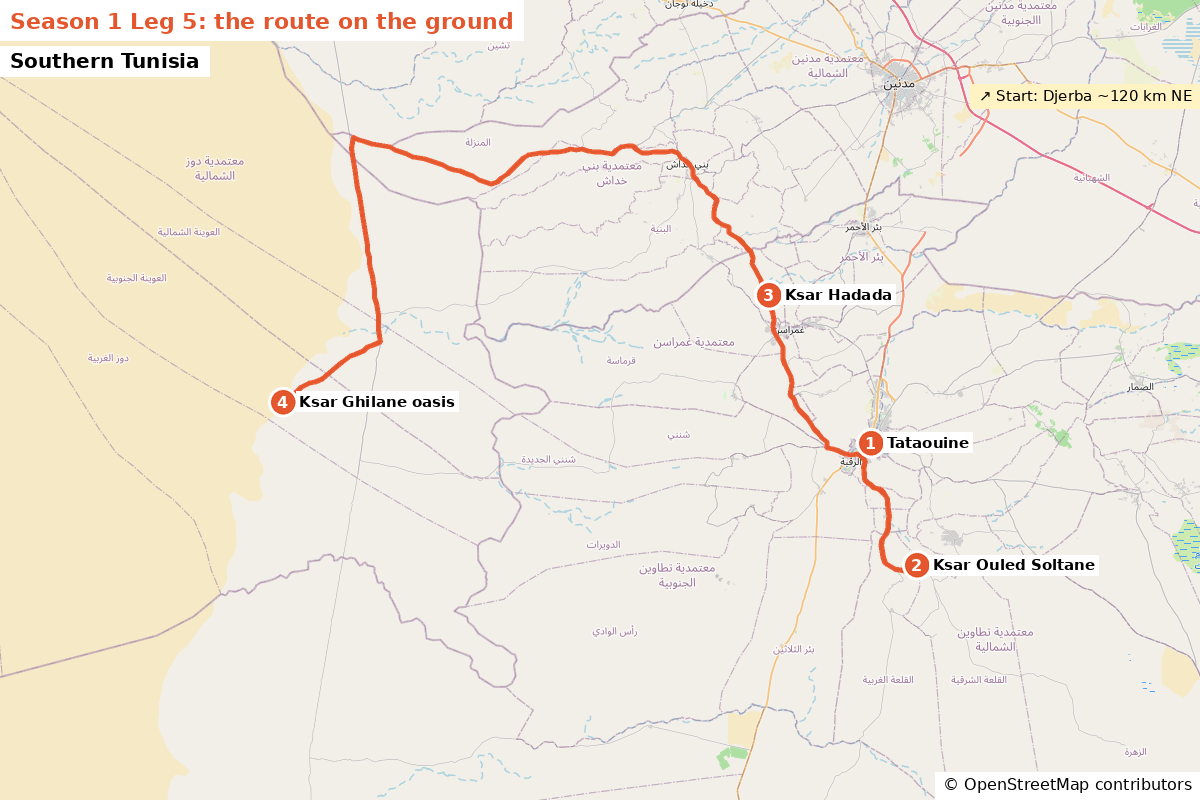 Leg 5 route map
