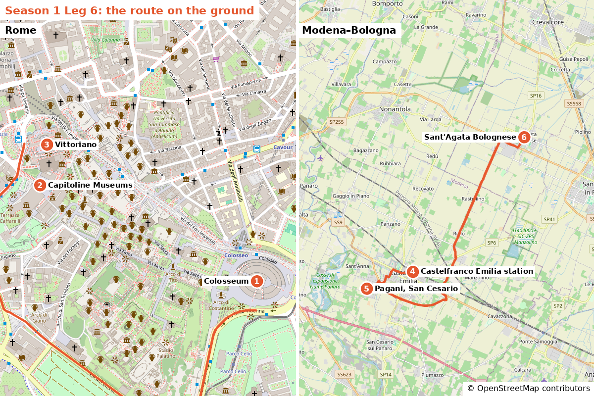 Leg 6 route map