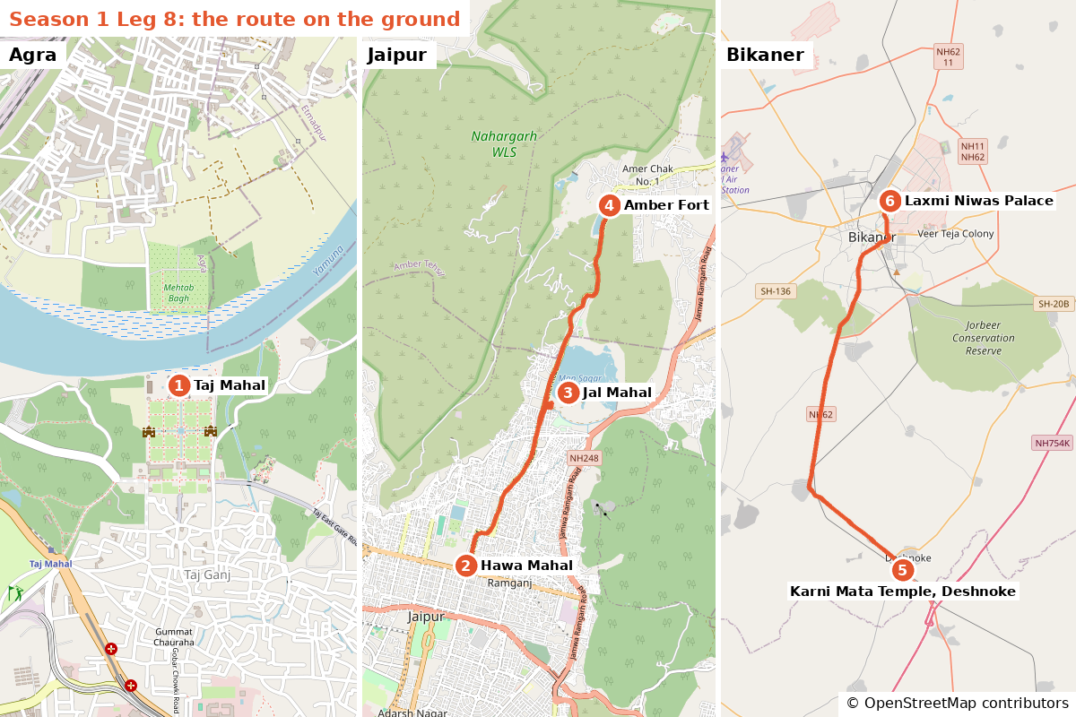 Leg 8 route map